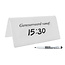 Gereserveerd vanaf bordje van plexiglas in wit 140x60x3mm met markeerstift- per stuk