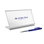 Bureau naambordje Royale aluminium met papierinleg in zilver 170x100mm - per 1 stuk