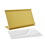 Bureau naambordje Royale aluminium met papierinleg in goud 170x100mm - per 1 stuk