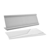Bureau naambordje Titan aluminium met papierinleg in zilver 178x60mm - per 1 stuk