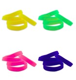 Siliconen of rubberen Polsbandjes blanco zonder opschrift, maar wel in vier kleuren te verkrijgen vanaf 1 stuks.