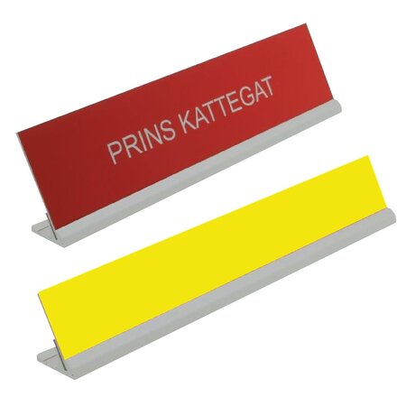 Losse inschuifstroken voor bureau naambordjes met gravering