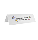 Tafelbordje polystyreen met eigen ontwerp in full colour
