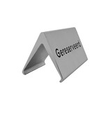 CombiCraft Gereserveerd bordje Elegant van aluminium in zilver 120x60mm met gravering aan beide zijden - per 1 stuk