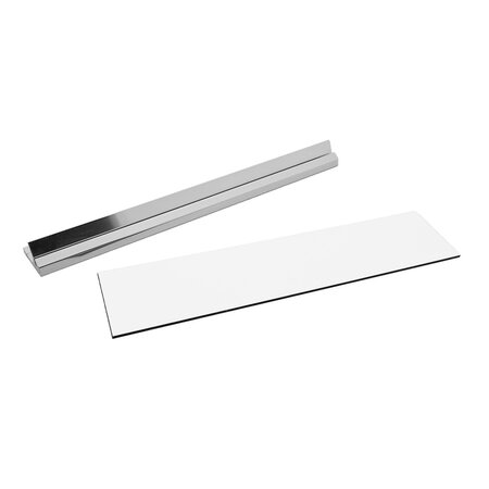 Bureau naambordje aluminium Reno met inschuifstrook - per 1 stuk