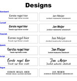 Bureau naambordje aluminium Reno met inschuifstrook - per 1 stuk