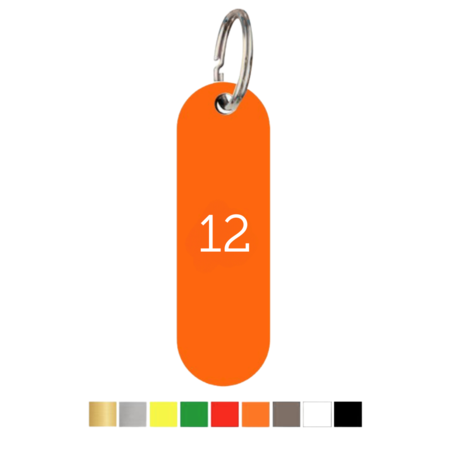 CombiCraft Genummerde Kunststof Sleutelhangers & Sleutellabel Staande Labelovaal