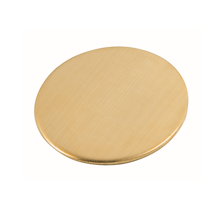 Restpartij Blanco Nummerplaatjes Geborsteld Messing rond zonder bevestiging, 60x1,5 mm - per stuk