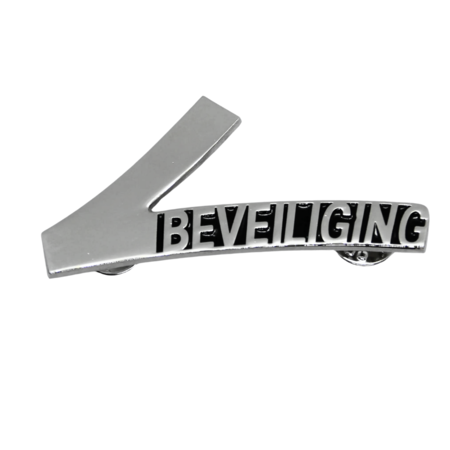Beveiligings embleem, - Security embleem of Beveiligingsspeld voor particuliere beveiligers, de bekende V-pin in de maat 40x60mm
