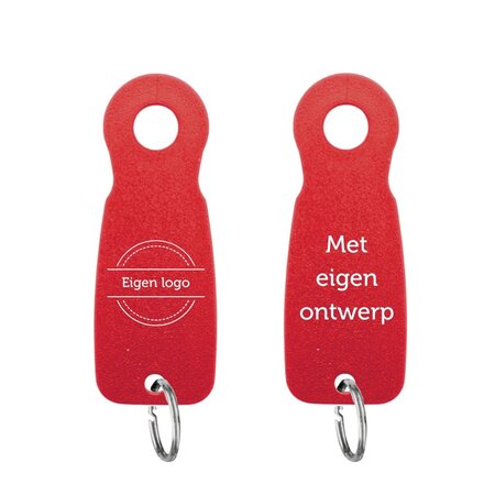 Kunststof sleutellabel E8 met eigen ontwerp - per stuk