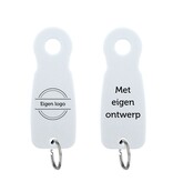 Sleutellabel E8 met eigen ontwerp in diverse kleuren van kunststof - per 1 stuk