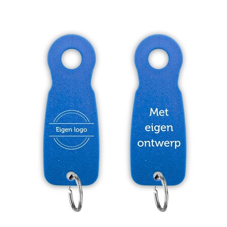 Kunststof sleutellabel E8 met eigen ontwerp - per stuk