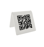 QR-code bordje van plexiglas in het wit - per 1 stuk