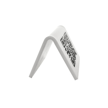 QR-code bordje van plexiglas in het wit - per 1 stuk