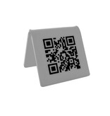 QR-code bordje van plexiglas in zilverkleurig - per 1 stuk