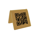 QR-code bordje van plexiglas in goudkleurig - per 1 stuk