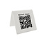 QR-code bordje met 'Bestel hier' van plexiglas in het wit - per 1 stuk
