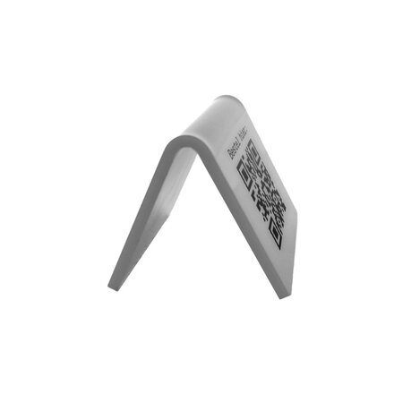 QR-code bordje met 'Bestel hier' van plexiglas in zilverkleurig - per 1 stuk