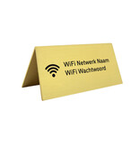 CombiCraft Wifi bordje Elisto in goudkleurig aluminium 100 x 50 mm - per 1 stuk