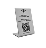 Wifi bordje van zilverkleurig plexiglas 70 x 100 mm - per 1 stuk