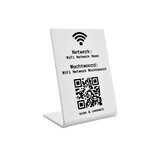Wifi bordje van wit plexiglas 70 x 100 mm - per 1 stuk