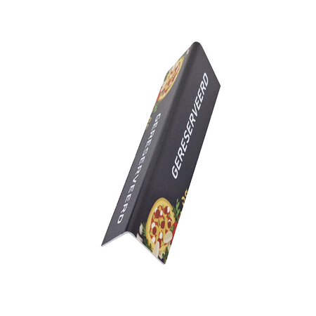 Gereserveerd bordje voor de Italiaanse keuken van kunststof 130x40mm - per 1 stuk