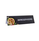 Gereserveerd bordje voor de Italiaanse keuken van kunststof 130x40mm - per 1 stuk