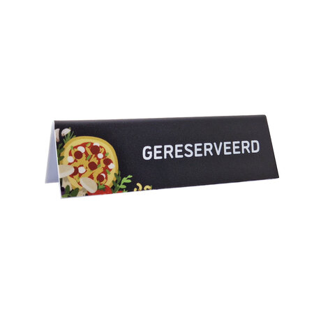 Gereserveerd bordje voor de Italiaanse keuken van kunststof 130x40mm - per 1 stuk