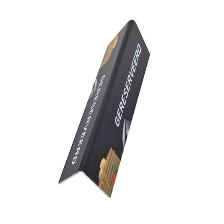 Gereserveerd bordje voor een pannenkoekenrestaurant van kunststof 130x40mm - per 1 stuk