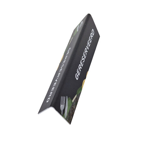 Gereserveerd bordje voor een vis restaurant van kunststof 130x40mm - per 1 stuk