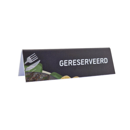 Gereserveerd bordje voor een vis restaurant van kunststof 130x40mm - per 1 stuk