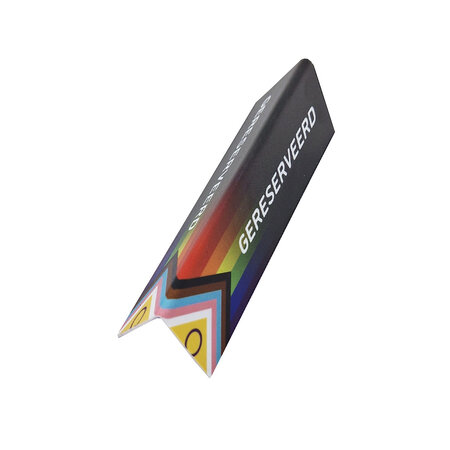 Gereserveerd bordje met een all-inclusive thema van kunststof 130x40 mm - per 1 stuk