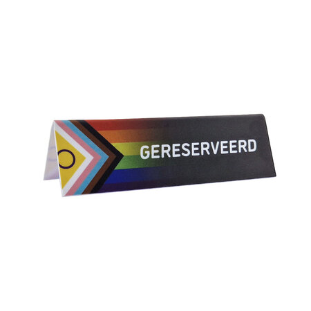 Gereserveerd bordje met een all-inclusive thema van kunststof 130x40 mm - per 1 stuk