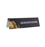 Gereserveerd bordje voor de Mexicaanse keuken van kunststof 130x40mm - per 1 stuk