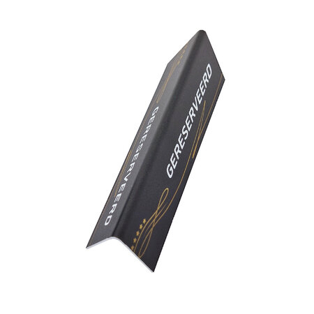 Gereserveerd bordje met een VIP thema van kunststof 130x40 mm - per 1 stuk