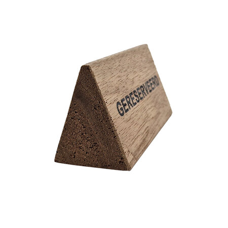 Gereserveerd bordje van meranti hout 110x57mm - per 1 stuk