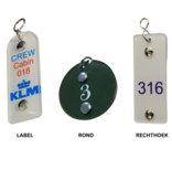 Plexiglas sleutelhanger Bright met bedrukking