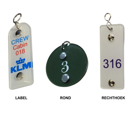 Plexiglas sleutelhanger Bright met bedrukking