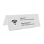 Wifi bordje met wachtwoord en netwerknaam in wit van plexiglas - per 1 stuk