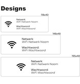 CombiCraft Wifi bordje met wachtwoord en netwerknaam in zwart van plexiglas - per 1 stuk