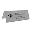 Wifi bordje met wachtwoord en netwerknaam in zilverkleurig van plexiglas - per 1 stuk