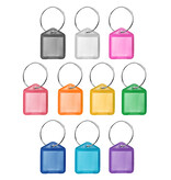 Mini (XS) openklapbare sleutellabels van 38 x 22 mm - set van 100 stuks