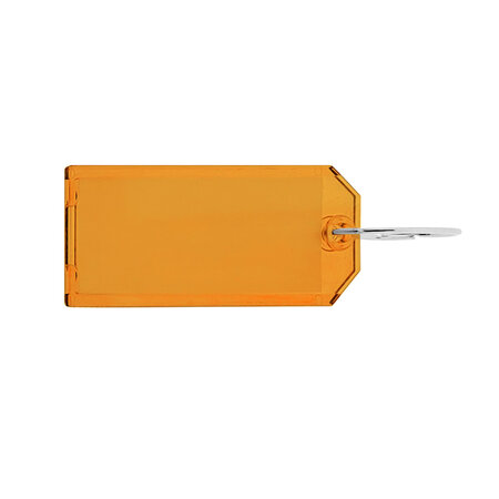 Plexiglas Sleutellabels met 2-zijdig venster 75x31mm met ring