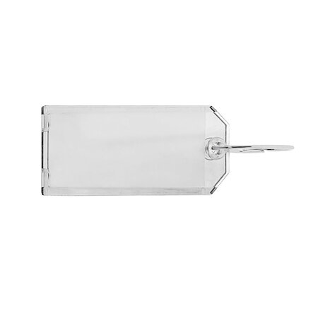 CombiCraft Plexiglas Sleutellabels met 2-zijdig venster 75x31mm met ring