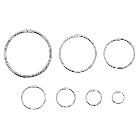 Staal vernikkelde openklapbare sleutelringen of klikringen - per 10 stuks