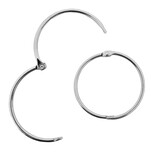 Staal vernikkelde openklapbare sleutelringen of klikringen - per 10 stuks