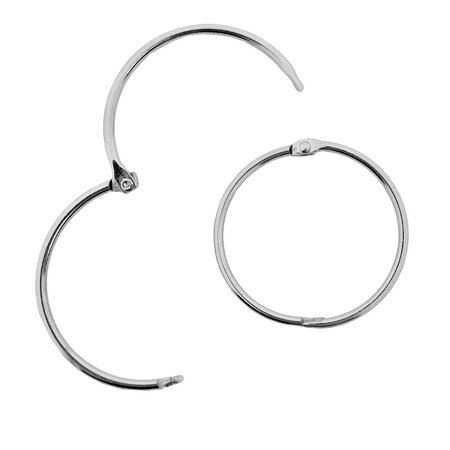 Staal vernikkelde openklapbare sleutelringen of klikringen - per 10 stuks