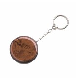 Rollmatic sleutelhanger Ø50mm met een 60cm uittrekbare ketting bruin - per 1 stuk