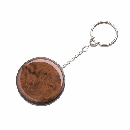 Rollmatic sleutelhanger Ø50mm met een 60cm uittrekbare ketting bruin - per 1 stuk