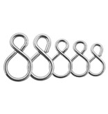 S-haken Recht Staal Vernikkeld 100 stuks